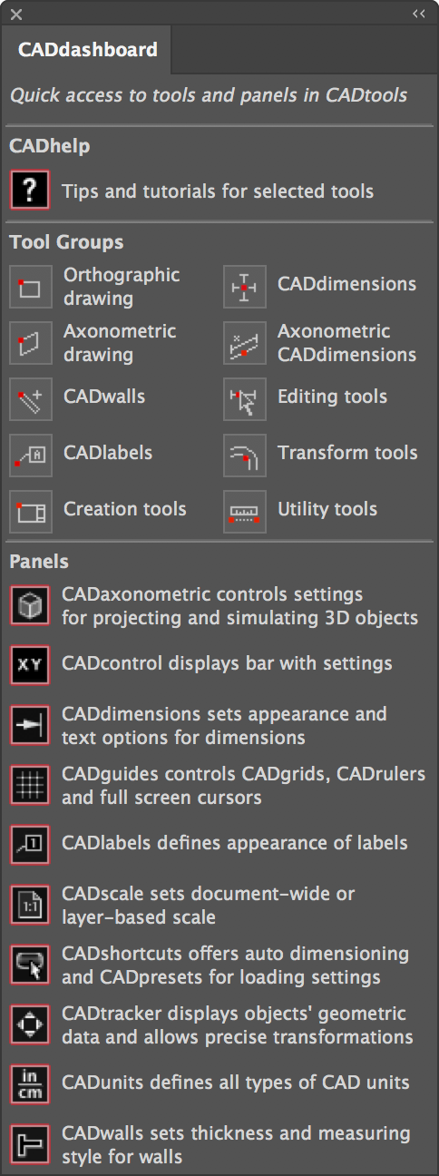 Show dimensions in autocad